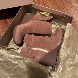 UGG® Australia 'Alexandra' Water Resistant Suede Wedge Boot